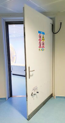Bloqueio eletromagnético de cor personalizada Branco Porta de proteção RF para sala de máquinas de ressonância magnética