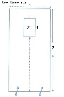 radiologia da proteção de radiação X da tela do protetor da ligação 1mmpb Ray With Lead Glass In