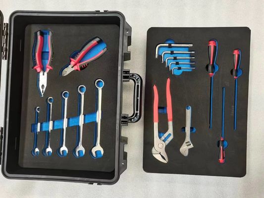 Kit de ferramentas antiderrapantes não magnéticas com alça de plástico ergonômica e caixa de plástico rígido que fornece ferramentas para tarefas de engenharia de precisão