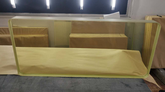 55-65% Lead Oxide Content Radiation Protection Lead Glass with Polished Surface Finish and 4mmPb Lead Equivalent