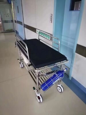 Camas médicas não magnéticas com carga máxima de 240 kg e parafusos de borracha de circunferência completa para transporte seguro de doentes