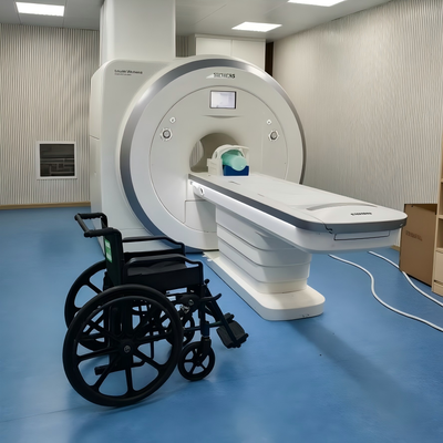 Cadeira de rodas dobrável não magnética para ressonância magnética com capacidade de peso de 120 kg e design à prova d'água para uso seguro em ressonância magnética