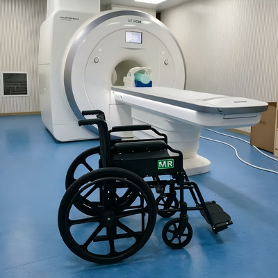 Cadeira de rodas não magnética dobrável MRI compatível leve para uso médico