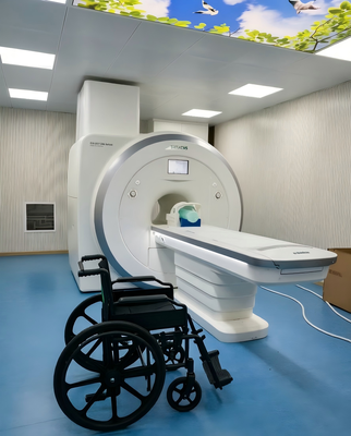 Cadeira de rodas não magnética dobrável com apoio de pé deslizante e metal especial não magnético para compatibilidade com ressonância magnética