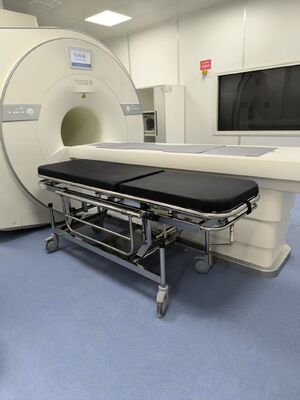 4 rodas giratórias com freios Travas não magnéticas Transportador de pacientes Equipamento médico 16 polegadas Altura do convés Leve